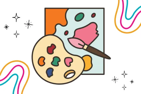 Clipart of art supplies and paint