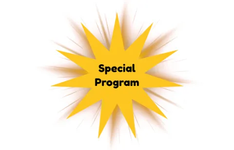 Special Program written in a yellow sunburst