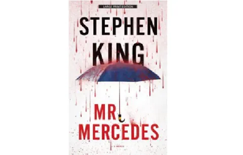 This is the book cover of Mr. Mercedes.